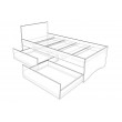 Single size bed with optional trundle bed or drawers